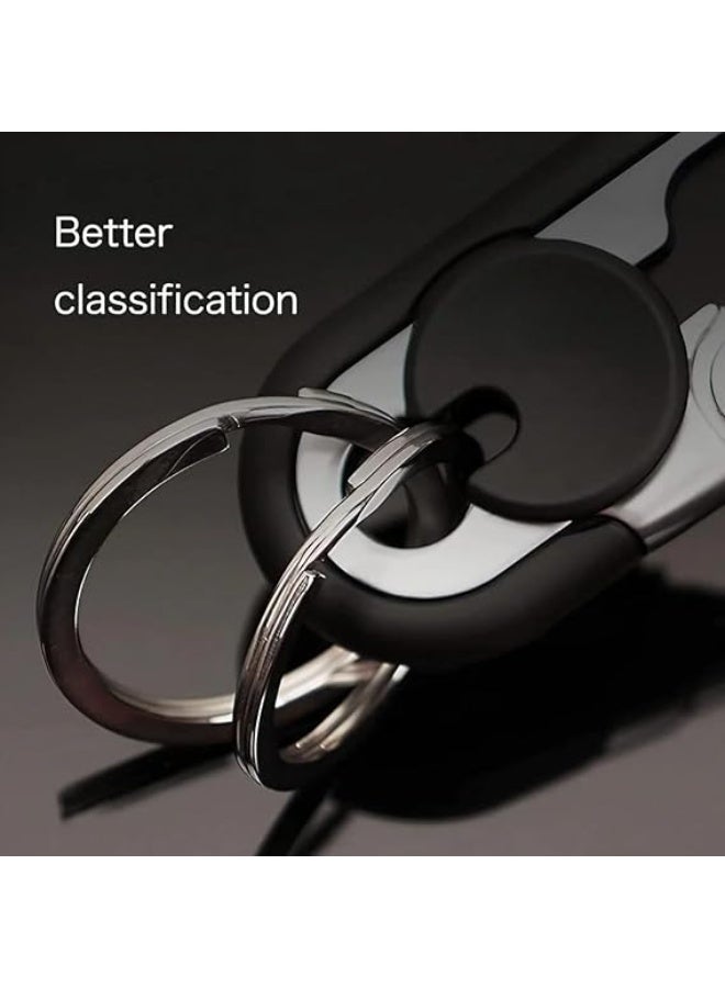 مجموعة مفاتيح سيارة رجالية مكونة من 3 قطع، سلسلة مفاتيح شخصية مبتكرة من الفولاذ المقاوم للصدأ للرجال - Image 2